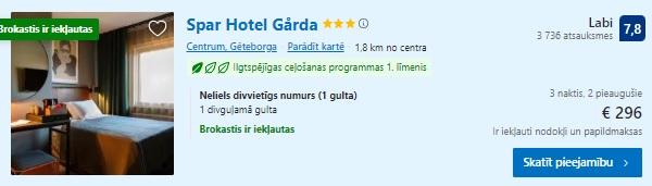 Spar hotel Garda viesnīca Gēteborgā
