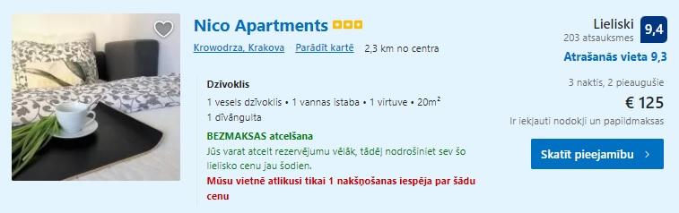 Apartamenti Krakovā