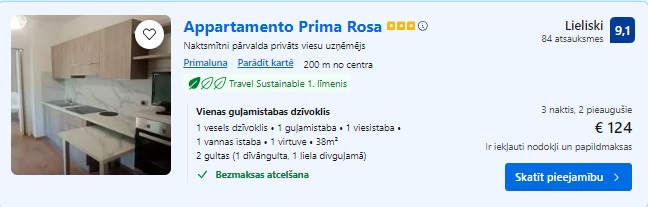 Apartamenti netālu no Komo