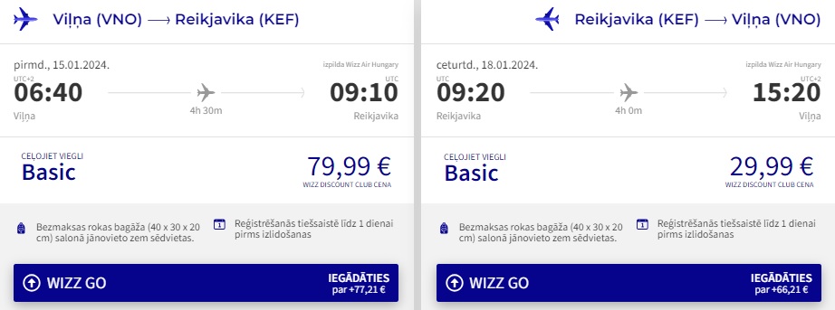 Lidojumi uz Islandi