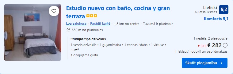 Apartamenti Tenerifē