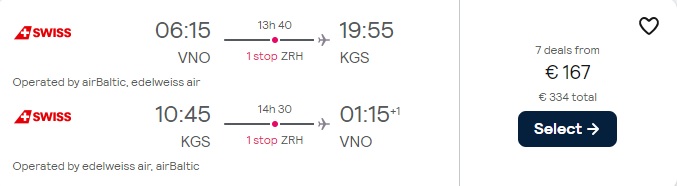 Lidojumi uz Kosu