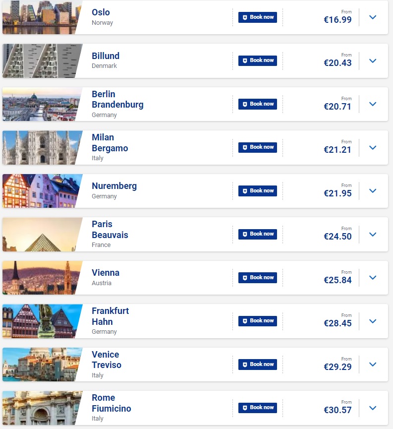 Ryanair izpārdošana no Viļņas