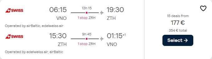 Lidojumi uz Zakintosu