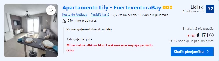 Apartamenti Fuerteventurā