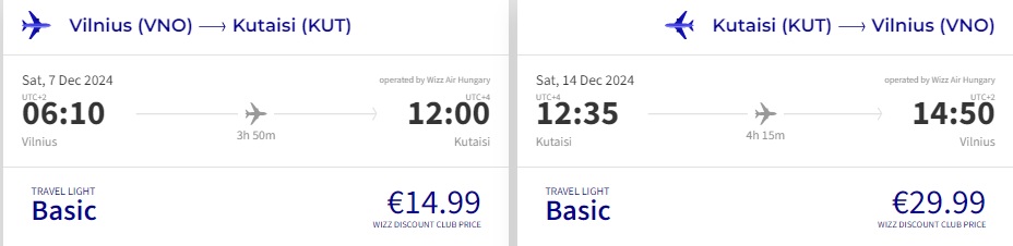 Lidojumi uz Gruziju