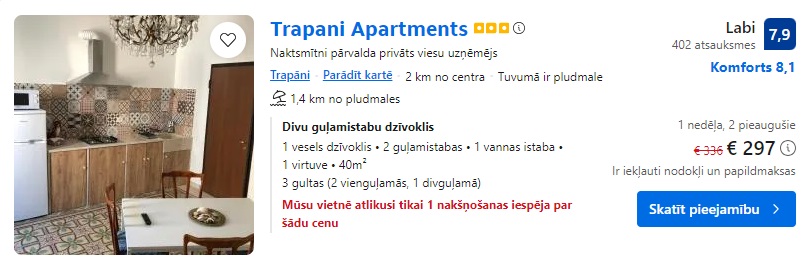 Apartamenti Sicīlijā