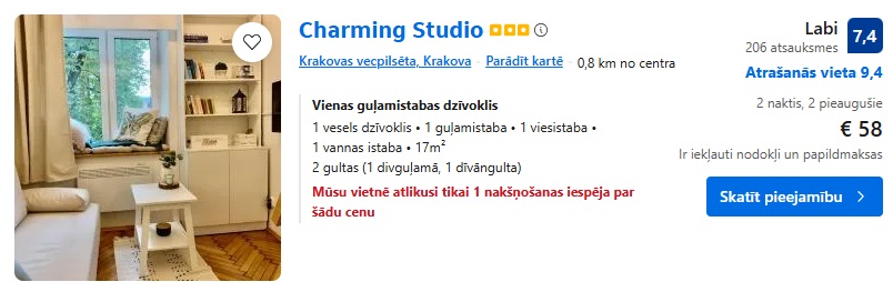 Apartamenti Krakovā