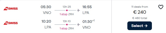 Lidojumi uz Grankanāriju