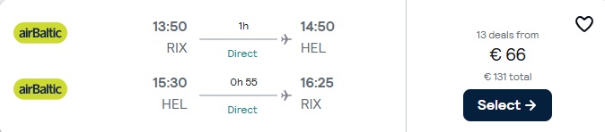 Lidojumi uz Helsinkiem