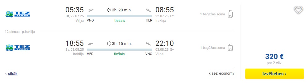 Čarterlidojums uz Krētu